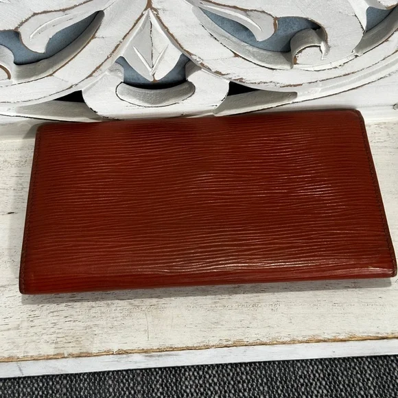 Louis Vuitton Epi Leather Cognac Brown Long Wallet Clutch - Picture 7 of 12